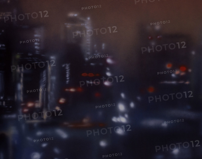 Painted backdrop. Night lights effects