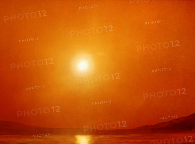 Sky and sea. Painted canvas tarp