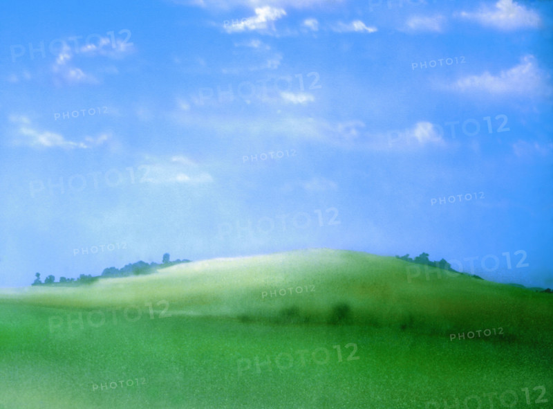 Painted canvas tarp. Landscape