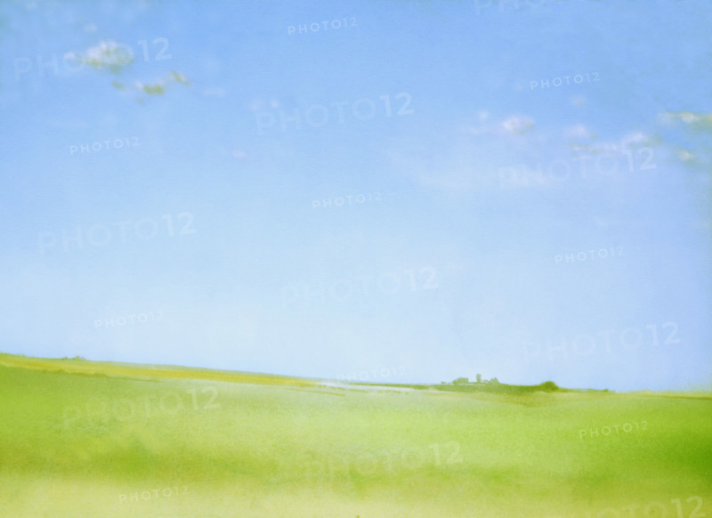 Painted canvas tarp. Landscape