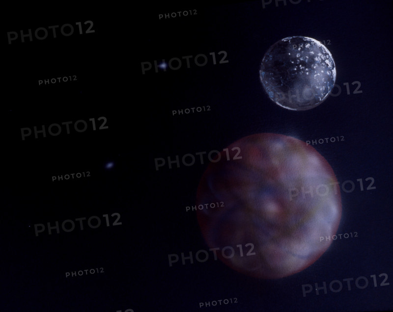 Planets. Painted canvas tarp