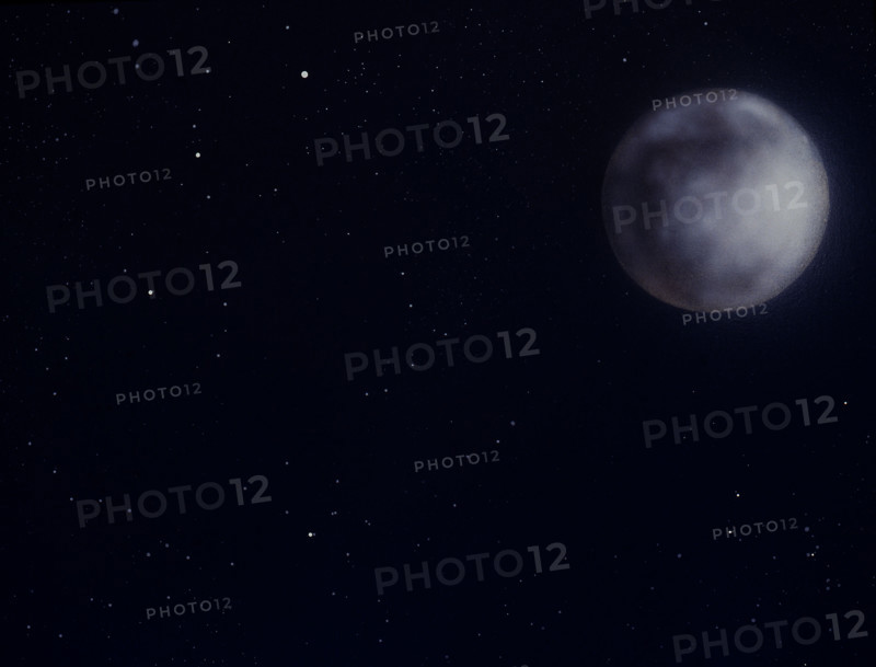 Planets. Painted canvas tarp