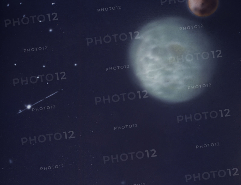 Planets. Painted canvas tarp