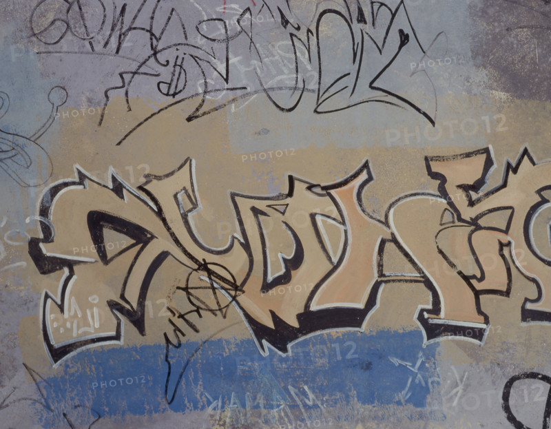 Bâche peinte. Graffiti