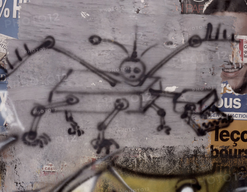 Bâche peinte. Graffiti