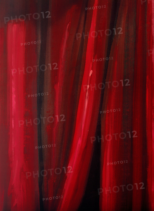 Painted backdrop. Stage curtain
