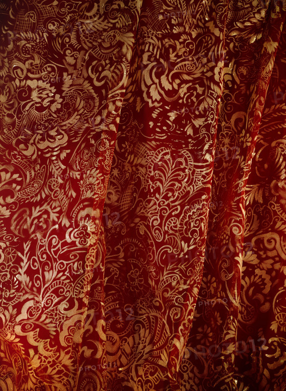 Painted backdrop. Stage curtain