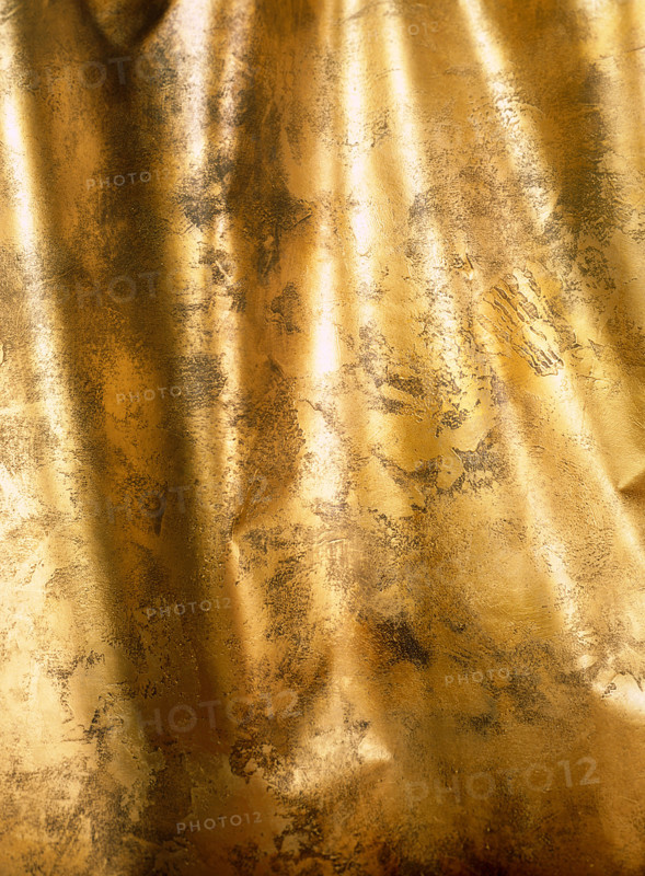 Painted backdrop. Golden curtain