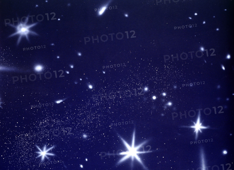 Painted backdrop. Starry sky