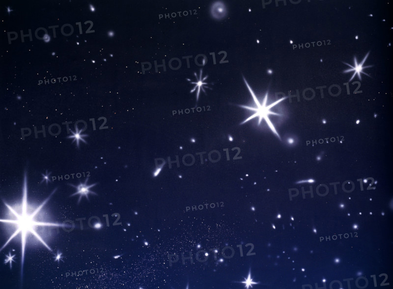 Painted backdrop. Starry sky