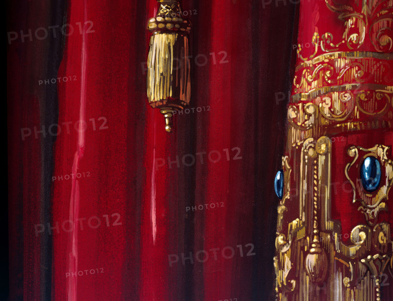 Décor peint. Rideau de théâtre