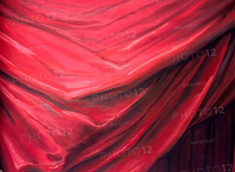 Painted backdrop. Stage curtain