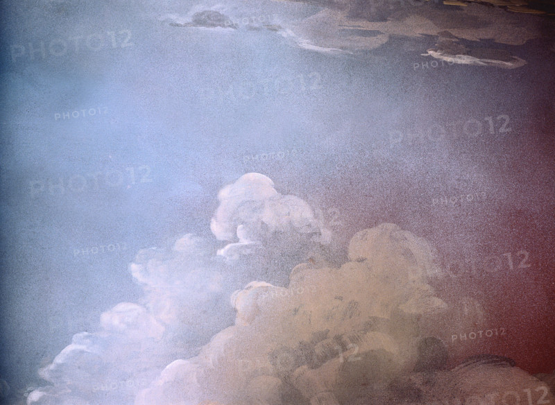 Décor peint. Ciel et nuages