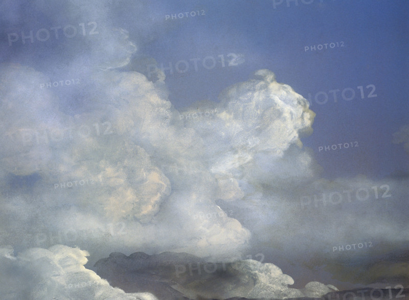 Décor peint. Ciel et nuages