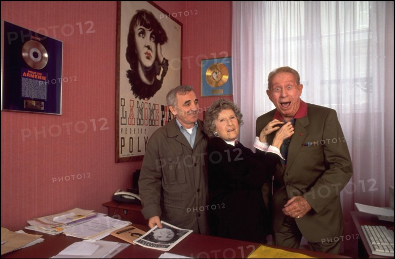 03/00/1994. Charles Aznavour, Mireille, Charles Trenet.