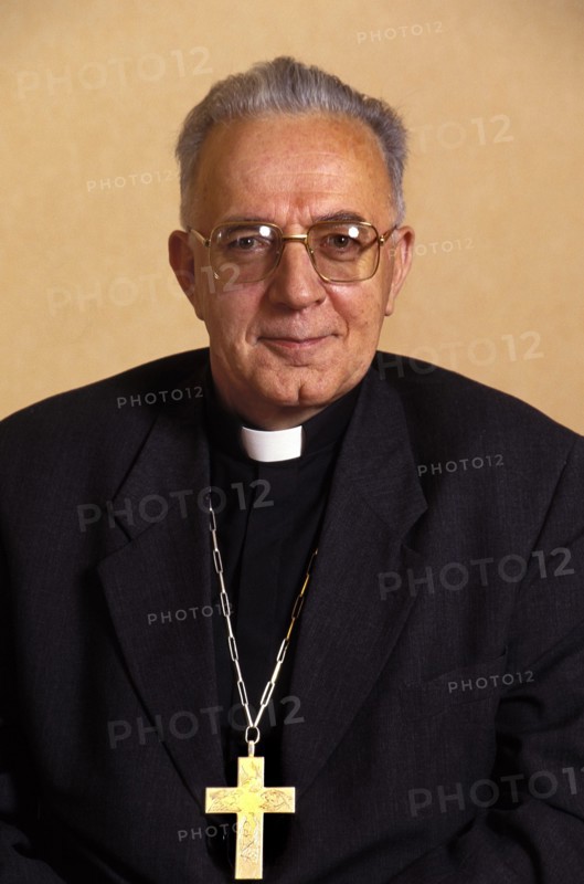14/06/1995. MGR. JEAN BALLAND, ARCHEVEQUE DE LYON