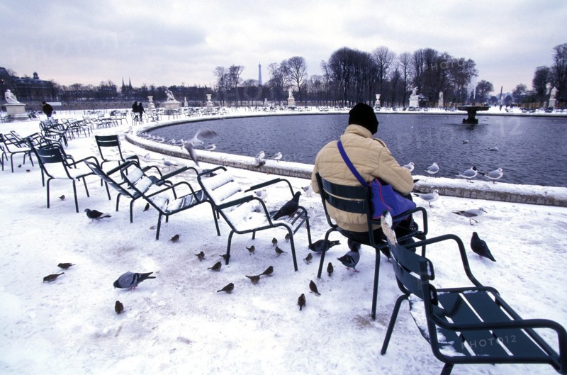 20/02/1996. LA NEIGE A PARIS
