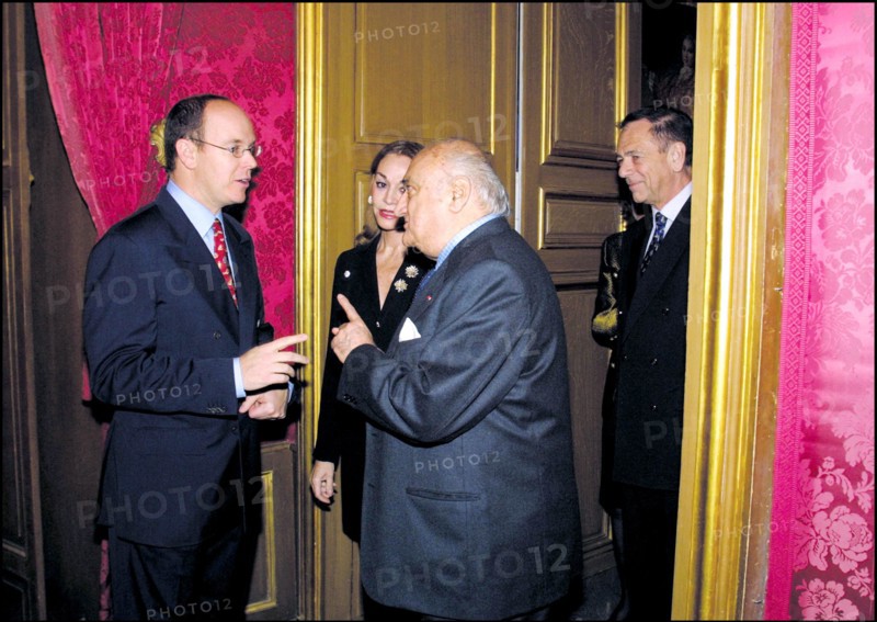 02/19/2001. Private party with Prince Albert of Monaco during 41st Monte-Carlo TV festival.