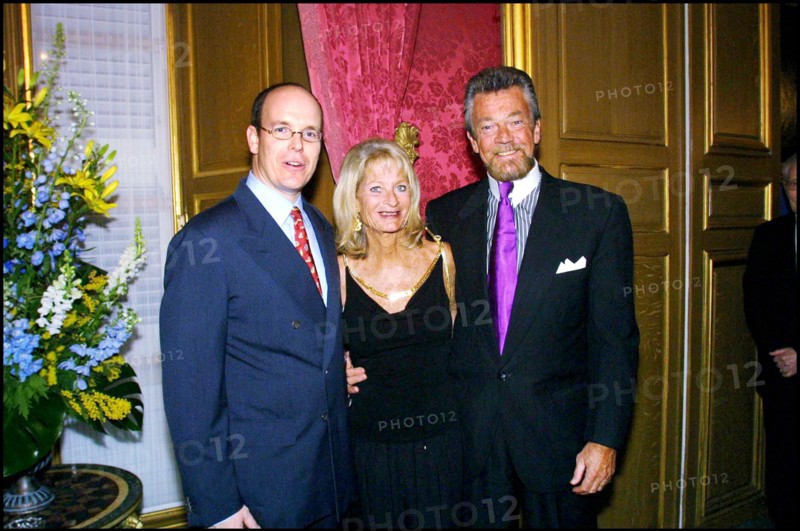 02/19/2001. Private party with Prince Albert of Monaco during 41st Monte-Carlo TV festival.