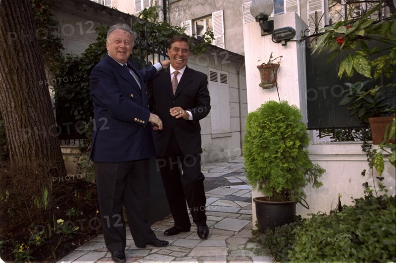 02/00/2001.  French Radio hosts Philippe Bouvard and Jean-Pierre Foucault back on the air of RTL