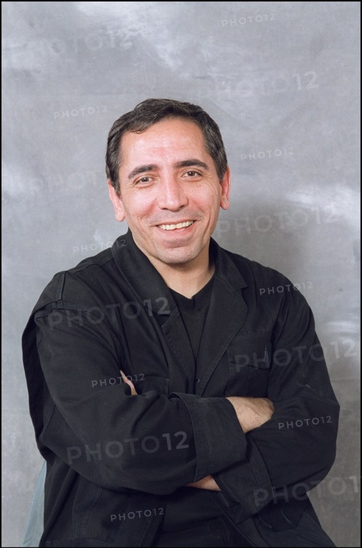 05/11/2001. 54th Cannes film festival: studio of Mohsen Makhmalbaf and Niloufar Pazira