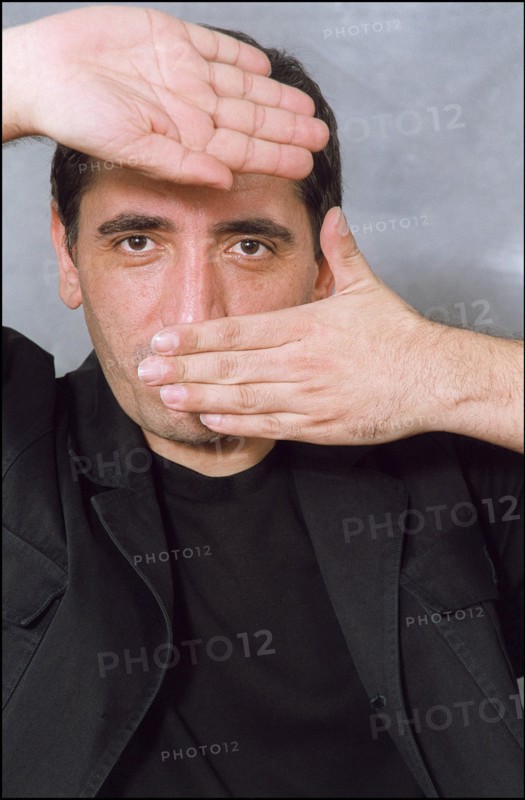 05/11/2001. 54th Cannes film festival: studio of Mohsen Makhmalbaf and Niloufar Pazira