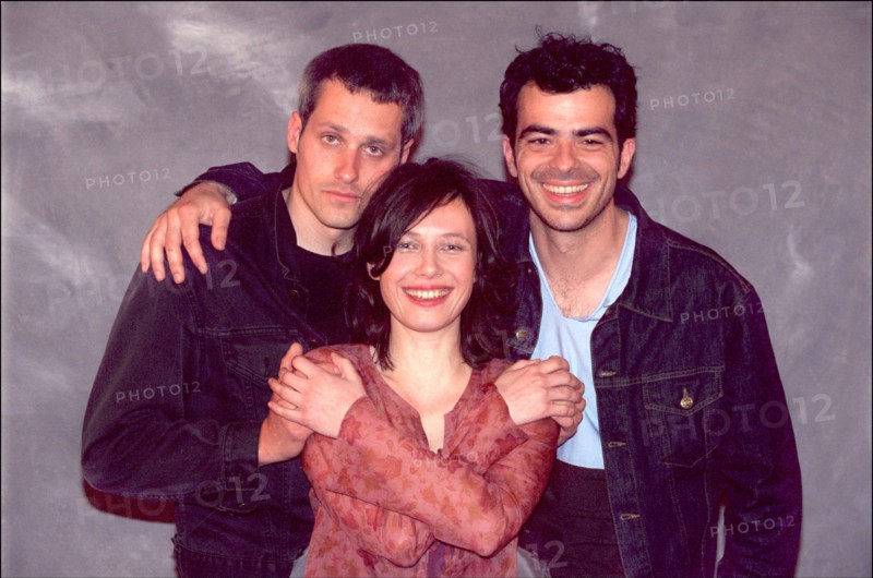 05/11/2001 EXCLUSIVE 54th Cannes film festival: studio of Marc Recha, Nathalie Boutefeu and David Selvas