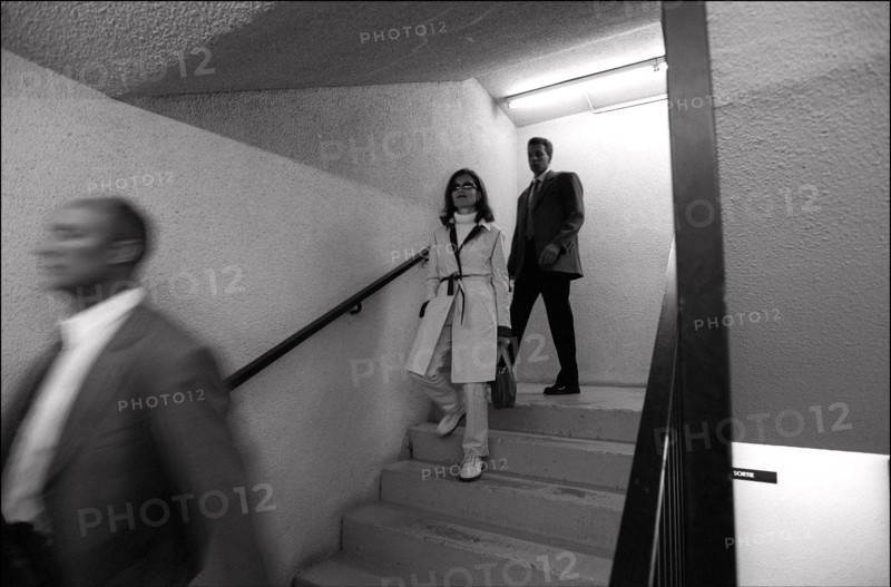05/14/2001. 54th Cannes Festival: Press conference of "La pianiste" by Michael Haneke.