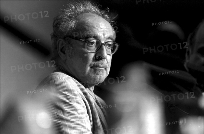05/15/2001. Movie Director, Jean-Luc Godard giving press conference at the 54th Cannes Film festival