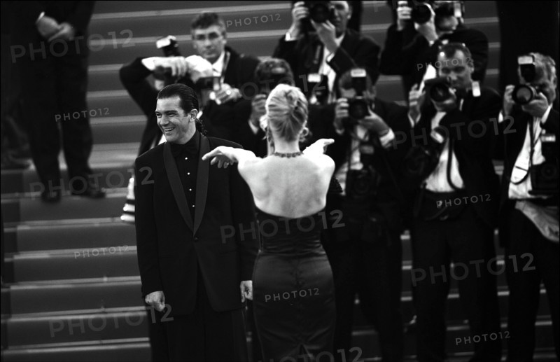 05/19/2001. Backstage of Cannes Film Festival with Melanie Griffith & Antonio Banderas