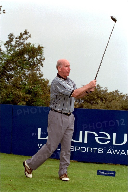 05/21/2001. Boris Becker playing golf in Monaco