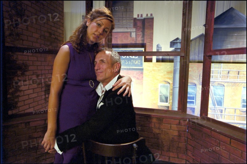 07/00/2001.  Angelique Piat, daughter of Yann Piat French slain deputy, and Gary Cowan on stage of "Deux sur la Balancoire"