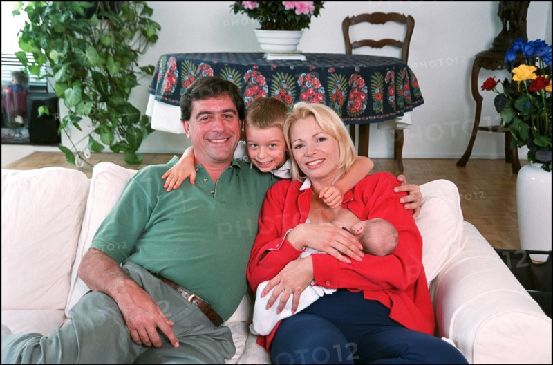 09/00/2001. Close up Muriel Hermine former Synchronized Swimming champion introduces her new born baby Killian