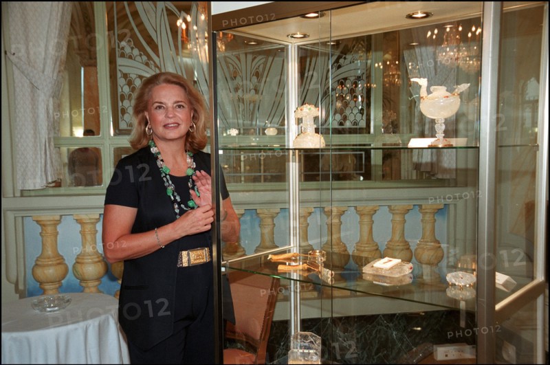 08/00/2001. Ira von Fürstenberg in Monaco for special exhibition of her personal collections of unusual objects.