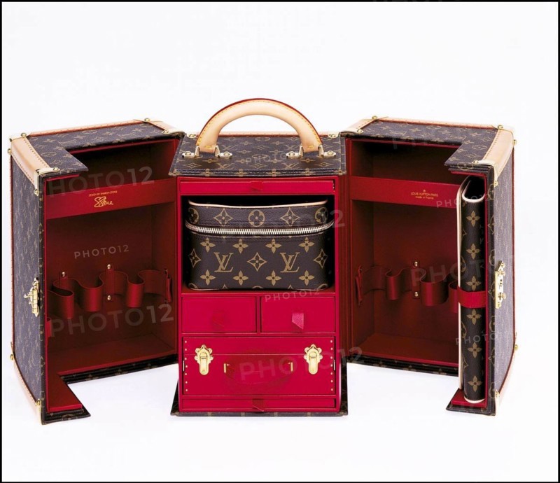 00/00/2001. EXCLUSIVE: Close-up on luxury luggage Patrick Louis Vuitton in his workshop.