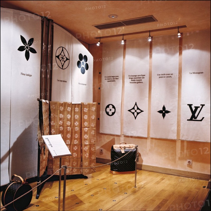 00/00/2001.  Close-up on luxury luggage Patrick Louis Vuitton in his workshop.