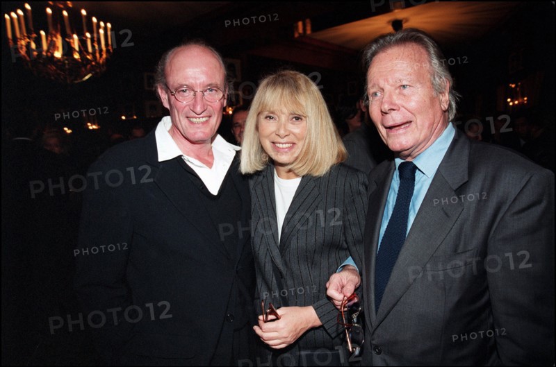 Mireille Darc and her husband, Pascal Desprez, and Jean Piat
