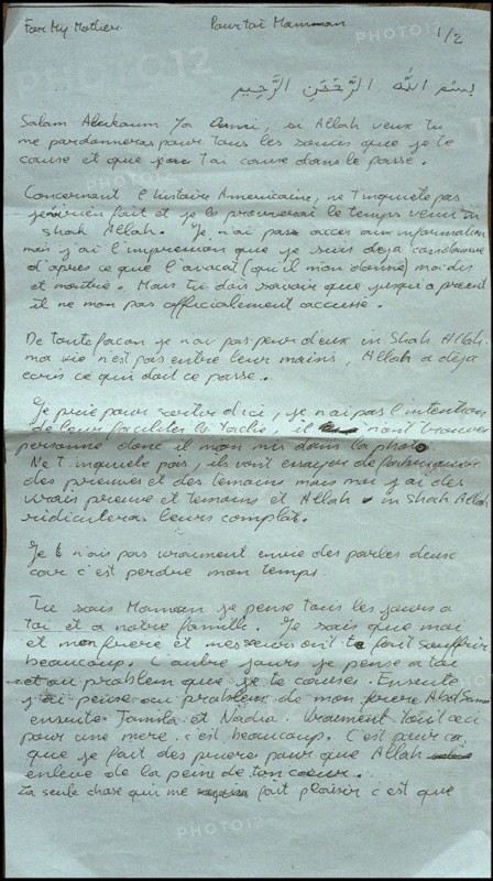 12/21/2001. EXCLUSIVE: Isabelle Coutant-Peyre, defense attorney for Zacarias Moussaoui with Aicha El Wafi, mother of the accused.