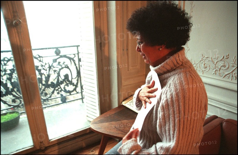 12/21/2001.  Isabelle Coutant-Peyre, defense attorney for Zacarias Moussaoui with Aicha El Wafi, mother of the accused.