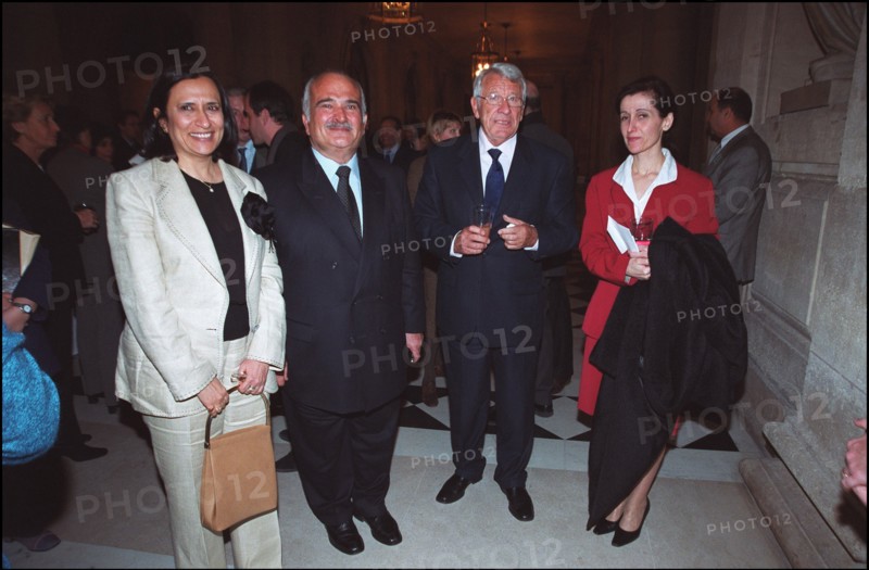 03/00/2002. EXCLUSIVE : Prince Hassan of Jordan visits French senate.