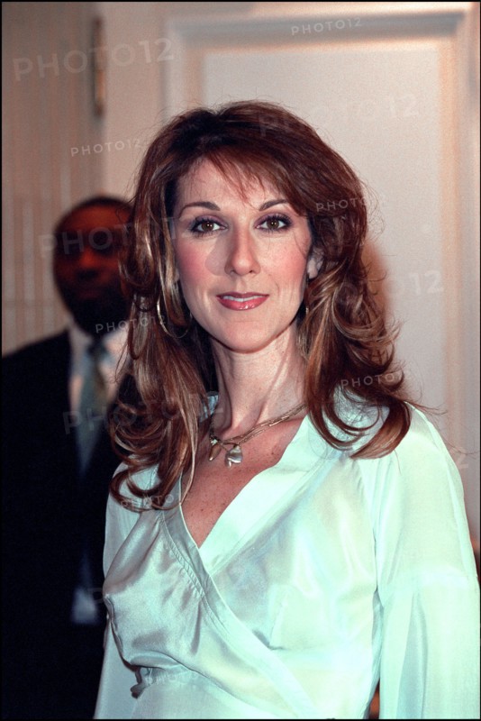 03/20/2002. Celine Dion promotes her new album in Paris