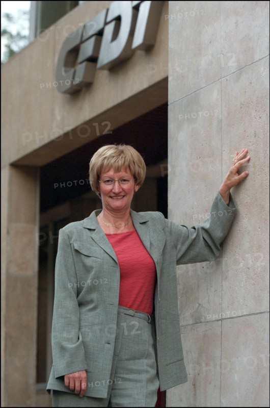 04/00/2002. Nicole Notat is about to leave the leadership of CFDT (French Democratic Work Confederation).