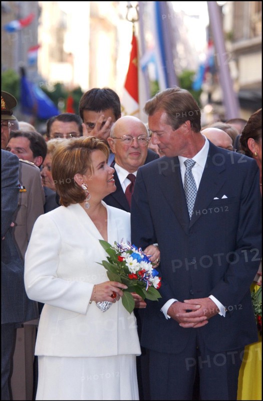 06/23/2002. Royal couple the Grand Duke Henri and the Grand Duchess Marie Teresa celebrate their country's national holiday in Luxembourg.