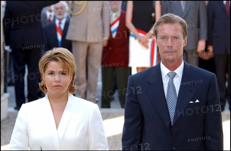 06/23/2002. Royal couple the Grand Duke Henri and the Grand Duchess Marie Teresa celebrate their country's national holiday in Luxembourg.