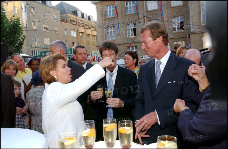 06/23/2002. Royal couple the Grand Duke Henri and the Grand Duchess Marie Teresa celebrate their country's national holiday in Luxembourg.