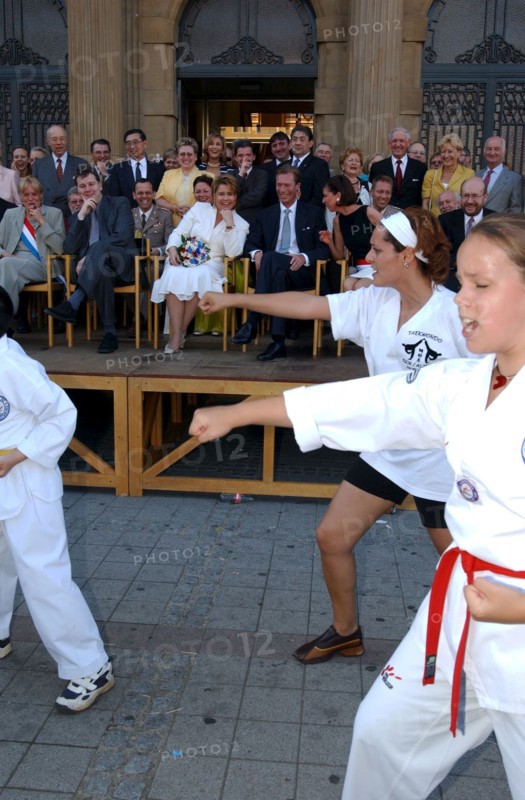 06/23/2002. Royal couple the Grand Duke Henri and the Grand Duchess Marie Teresa celebrate their country's national holiday in Luxembourg.