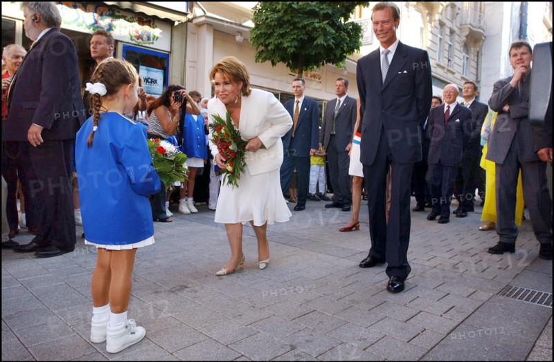 06/23/2002. Royal couple the Grand Duke Henri and the Grand Duchess Marie Teresa celebrate their country's national holiday in Luxembourg.
