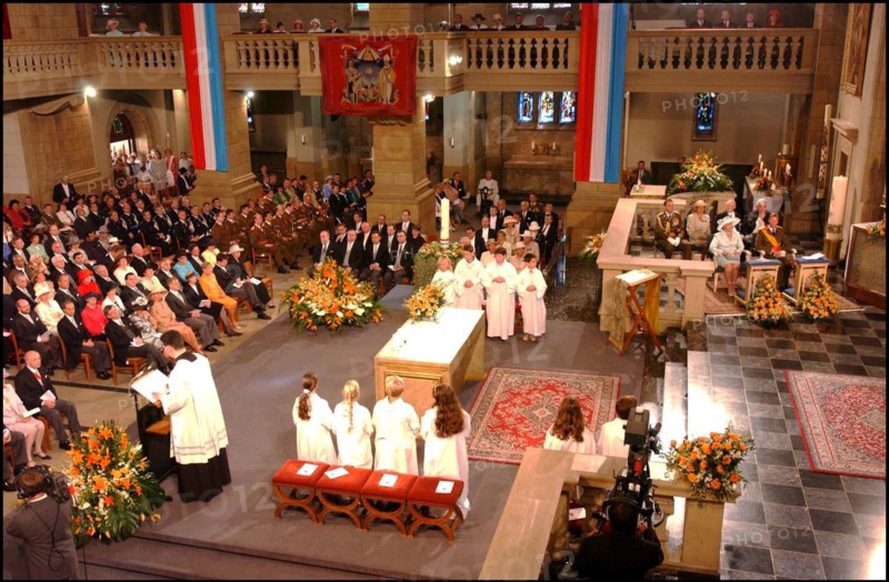 06/23/2002. Royal couple the Grand Duke Henri and the Grand Duchess Marie Teresa celebrate their country's national holiday in Luxembourg.