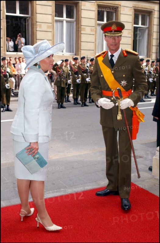 06/23/2002. Royal couple the Grand Duke Henri and the Grand Duchess Marie Teresa celebrate their country's national holiday in Luxembourg.