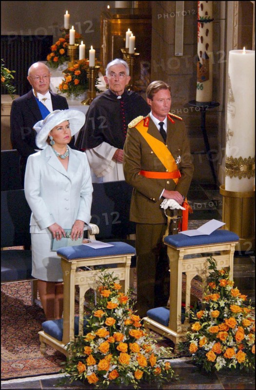 06/23/2002. Royal couple the Grand Duke Henri and the Grand Duchess Marie Teresa celebrate their country's national holiday in Luxembourg.